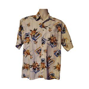 Pierre Cardin Hawaiian shirt size L